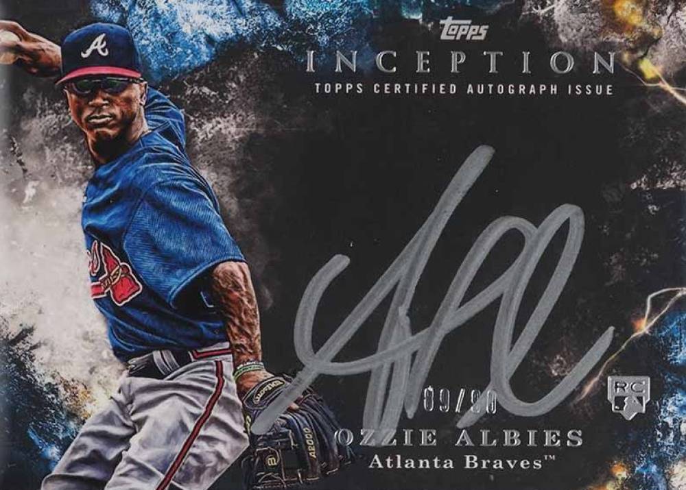 2018 Topps Inception Silver Signings Ozzie Albies #SS-OA Baseball Card