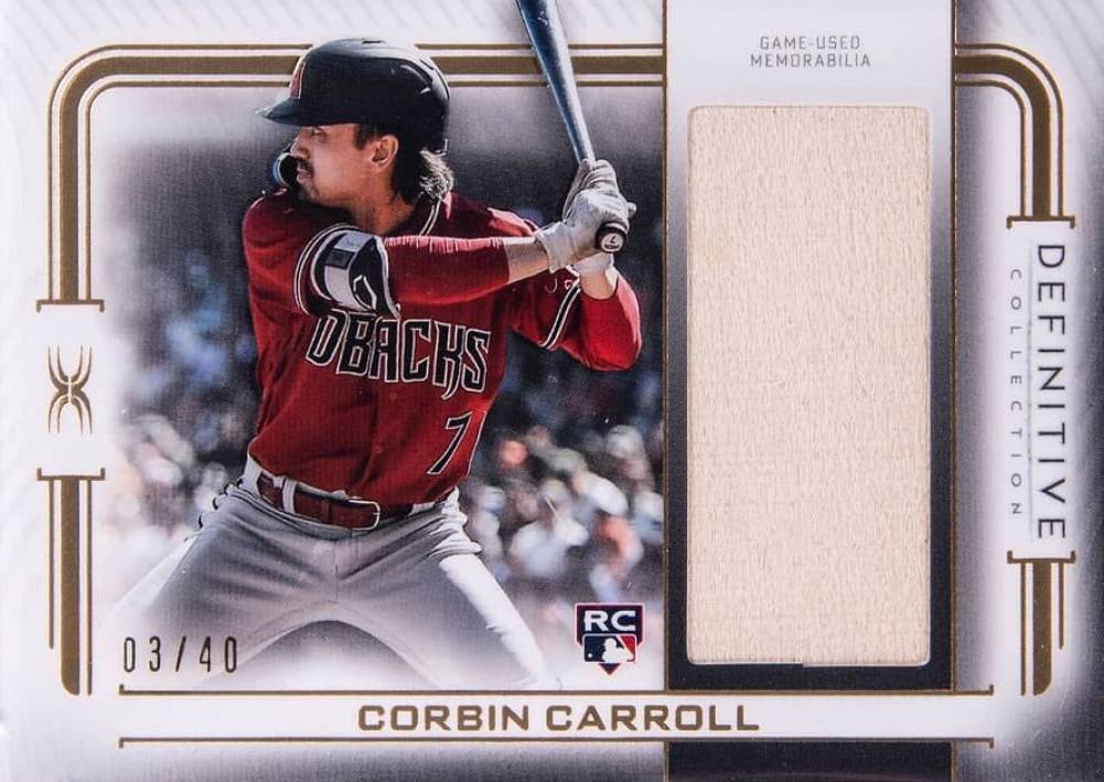2023 Topps Definitive Collection Definitive Jumbo Relic Collection Corbin Carroll #DJRCOR Baseball Card