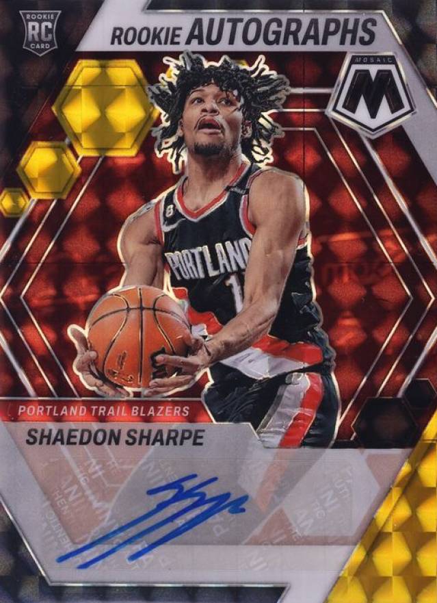 2022 Panini Mosaic Rookie Autographs Mosaic Shaedon Sharpe #RASHA Basketball Card
