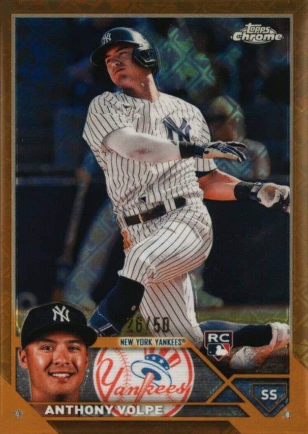 2023 Topps Chrome Logofractor Edition Anthony Volpe #4 Baseball Card