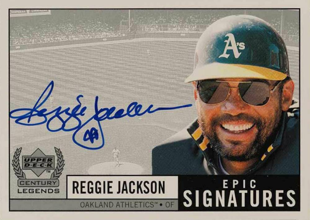 1999 Upper Deck Century Legends Epic Signatures Reggie Jackson #RJ Baseball Card