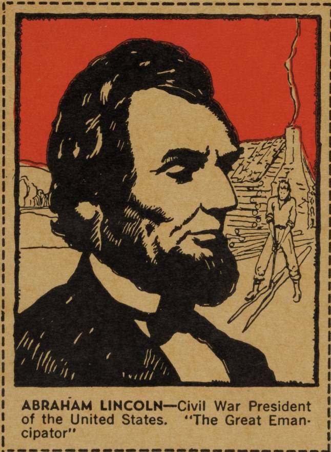 1930 Post Cereal Famous North Americans Hand Cut Abraham Lincoln # Non ...