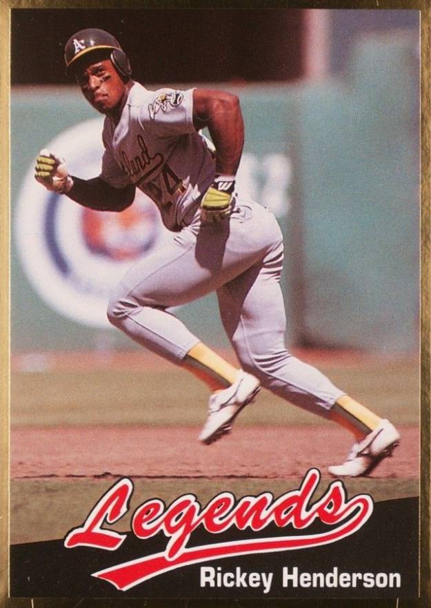 1990 Legends Magazine Insert-Hand Cut Rickey Henderson #20 Baseball Card