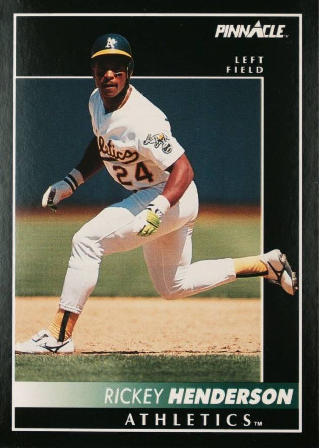 1992 Pinnacle Rickey Henderson #401 Baseball Card