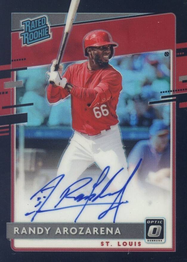 2020 Panini Donruss Optic Rated Rookies Signatures Randy Arozarena #RRSRA Baseball Card