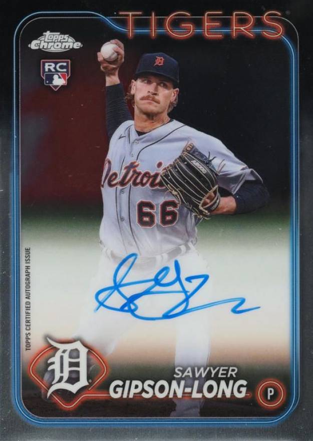 2024 Topps Chrome Rookie Autographs Sawyer Gipson-Long #RASG Baseball Card