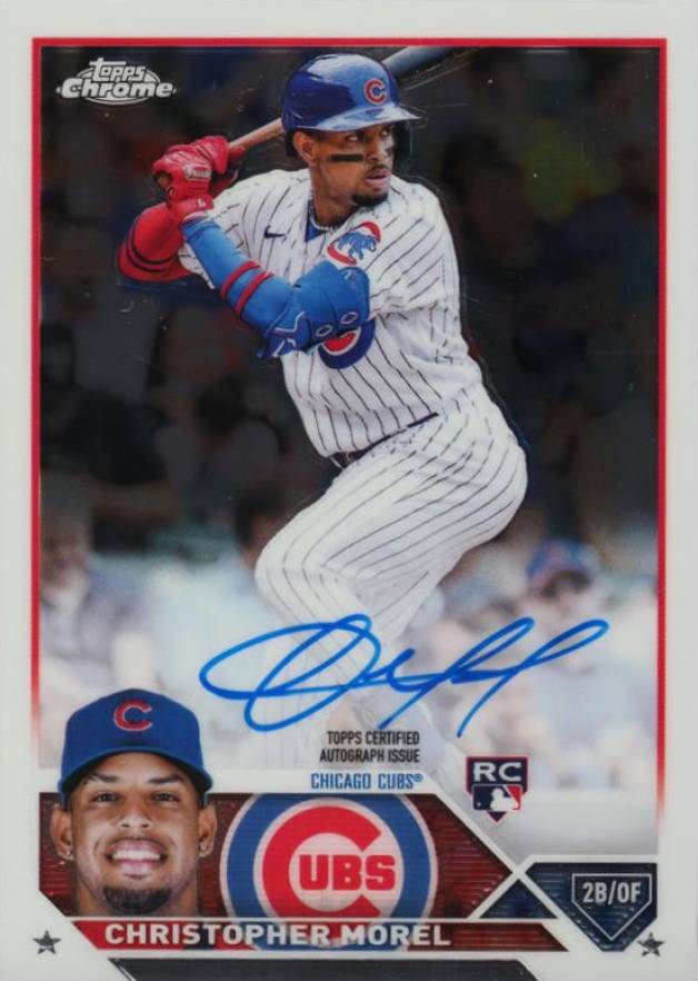 2023 Topps Chrome Rookie Autograph Christopher Morel #RACMO Baseball Card
