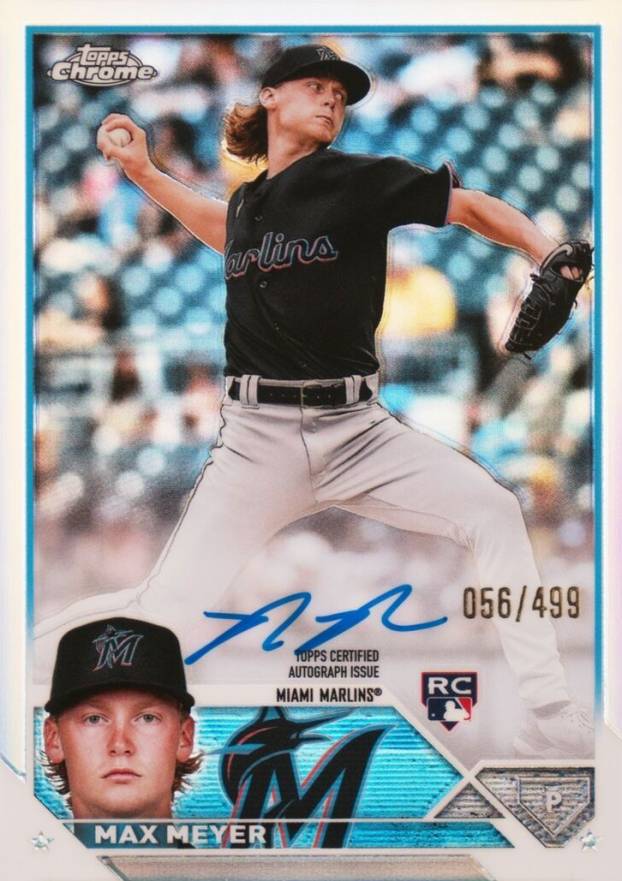 2023 Topps Chrome Rookie Autograph Max Meyer #RAMME Baseball Card