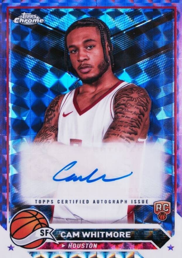 2023 Topps Chrome Topps Chrome Autographs Cam Whitmore #CGCW Basketball Card