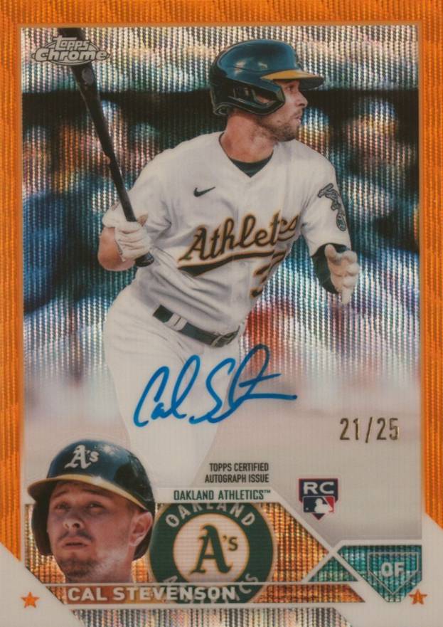 2023 Topps Chrome Rookie Autograph Cal Stevenson #RACST Baseball Card