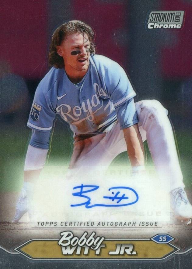 2024 Topps Stadium Club Chrome Autographs Bobby Witt Jr. #SCCABW Baseball Card