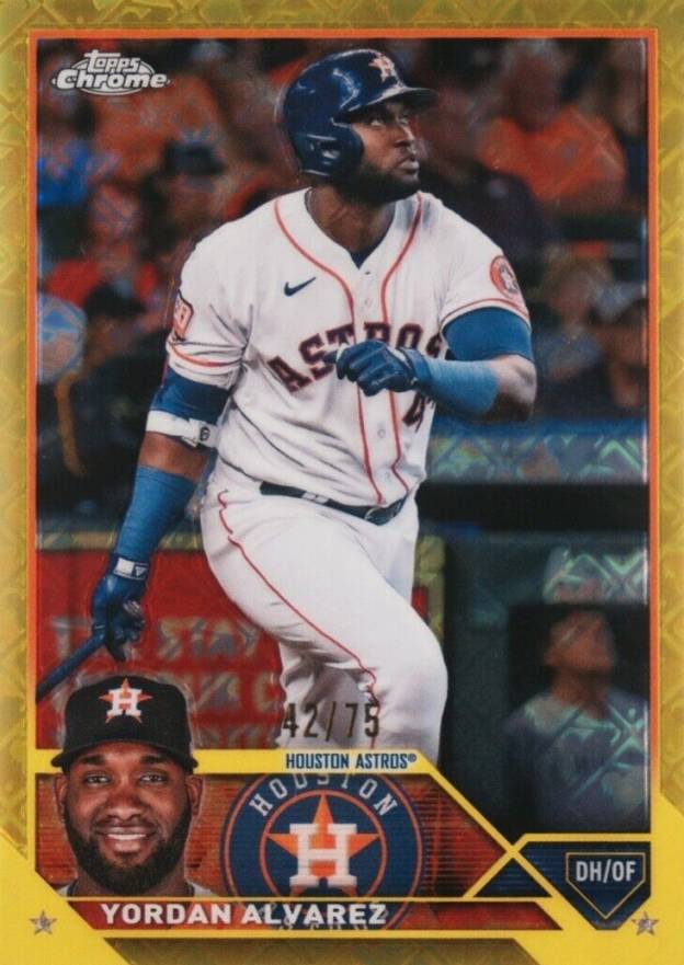 2023 Topps Chrome Logofractor Edition Yordan Alvarez #201 Baseball Card