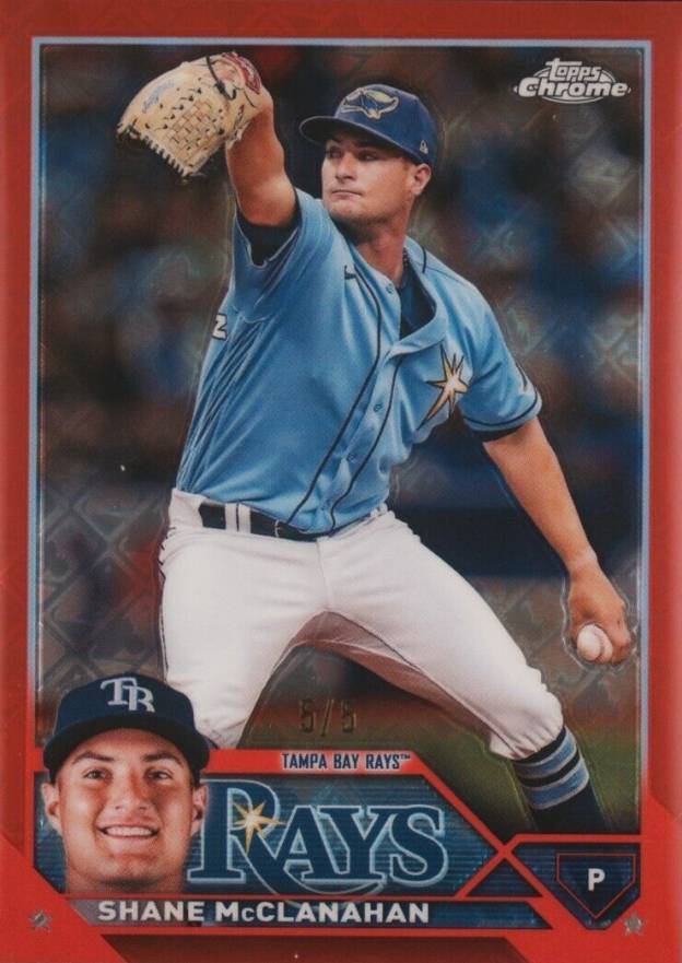 2023 Topps Chrome Logofractor Edition Shane McClanahan #169 Baseball Card