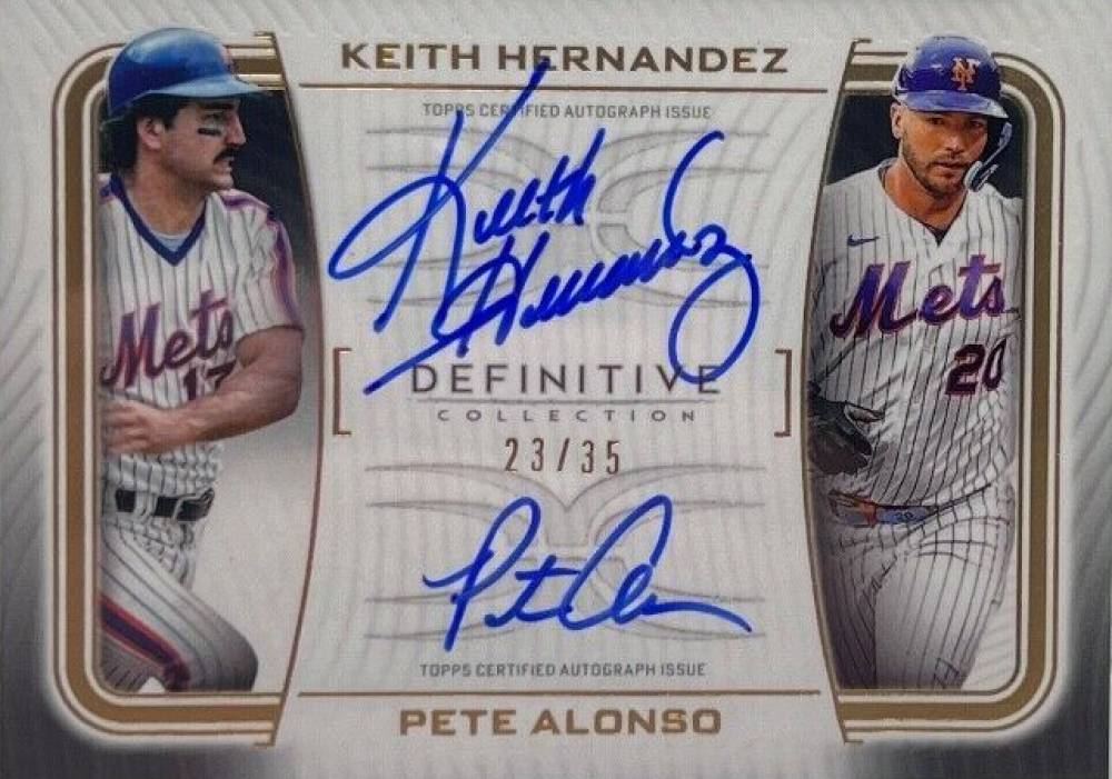 2023 Topps Definitive Collection Dual Autograph Collection Keith Hernandez #DACHAL Baseball Card