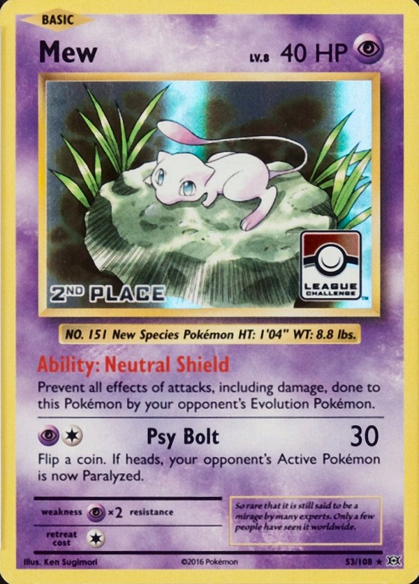 2016 Pokemon XY Evolutions Mew-Holo #53 TCG - VCP Price Guide