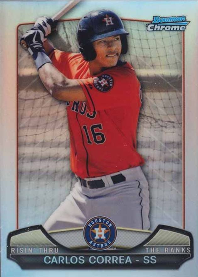 2013 Bowman Chrome Rising Through the Ranks Mini Carlos Correa #RTRCCO Baseball Card