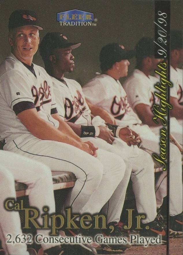 1998 Fleer Update Cal Ripken Jr. #U8 Baseball Card