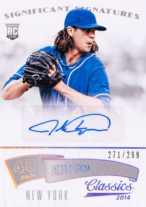 2014 Panini Classics Significant Signatures Jacob DeGrom #90 Baseball Card
