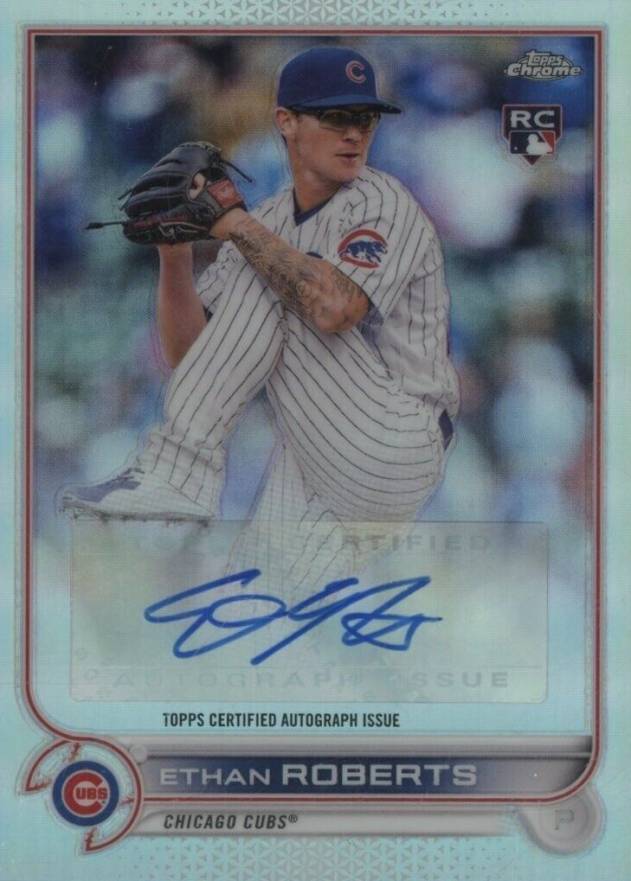 2022 Topps Chrome Update Autographs Ethan Roberts #ACERO Baseball Card