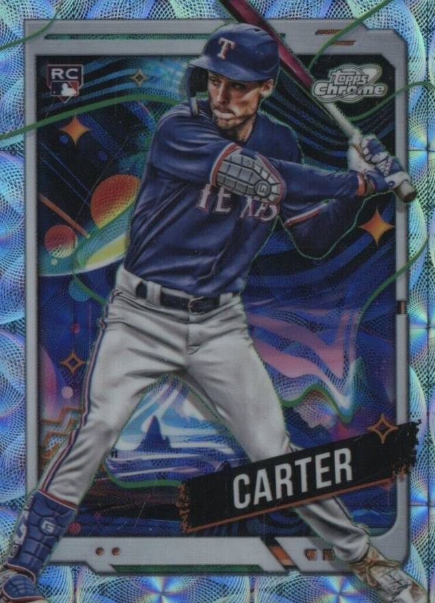 2024 Topps Chrome Cosmic Evan Carter #186 Baseball Card
