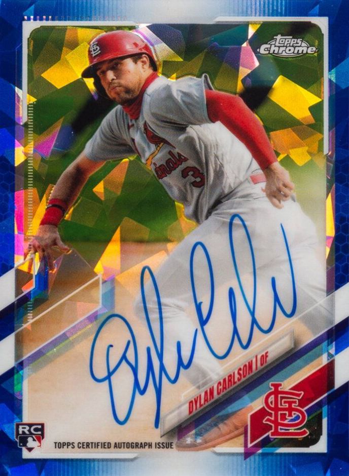 2021 Topps Chrome Sapphire Rookie Autographs Dylan Carlson #RADC Baseball Card