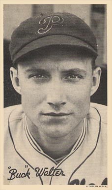 1936 Goudey Premiums-Type 1-Wide Pen Bucky Walter # Baseball Card