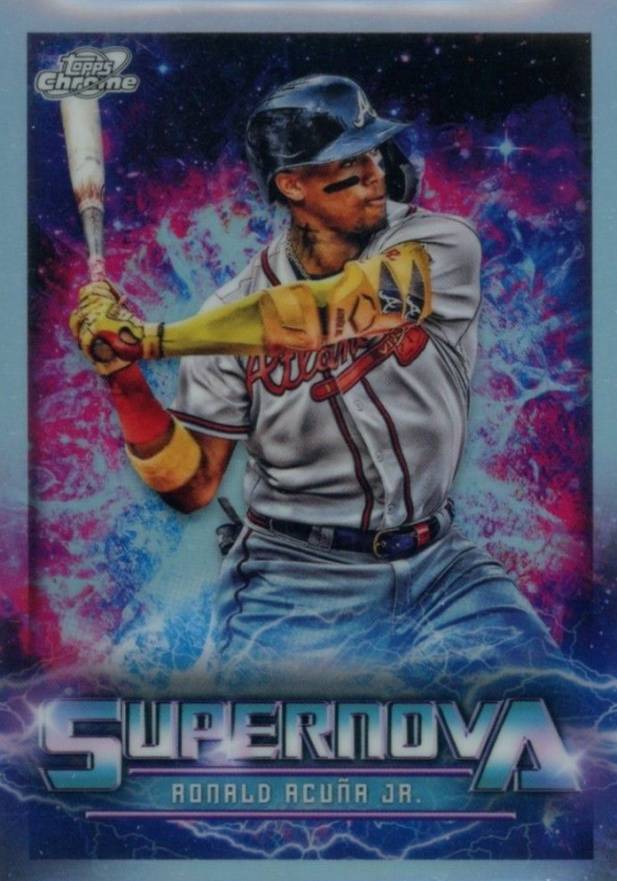2022 Topps Cosmic Chrome Supernova Ronald Acuna Jr. #2 Baseball Card