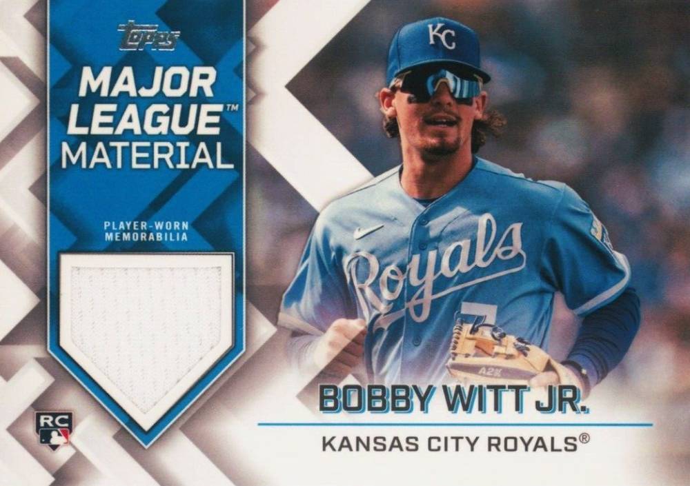2022 Topps Update Major League Material Relics Bobby Witt Jr. #MLMBW Baseball Card