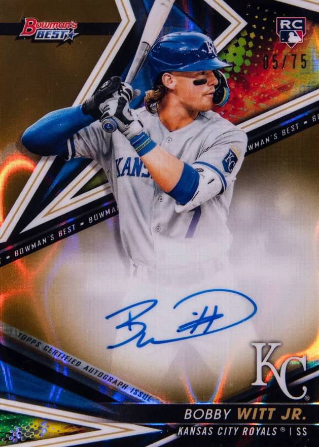 2022 Bowman's Best Best of 2022 Autographs Bobby Witt Jr. #B22BW Baseball Card