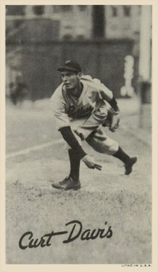 1936 Goudey Premiums-Type 1-Wide Pen Curtis Davis # Baseball Card