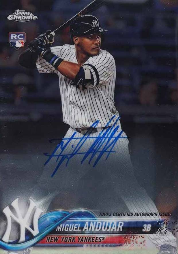 2018 Topps Chrome Rookie Autograph Miguel Andujar #RA-MA Baseball Card