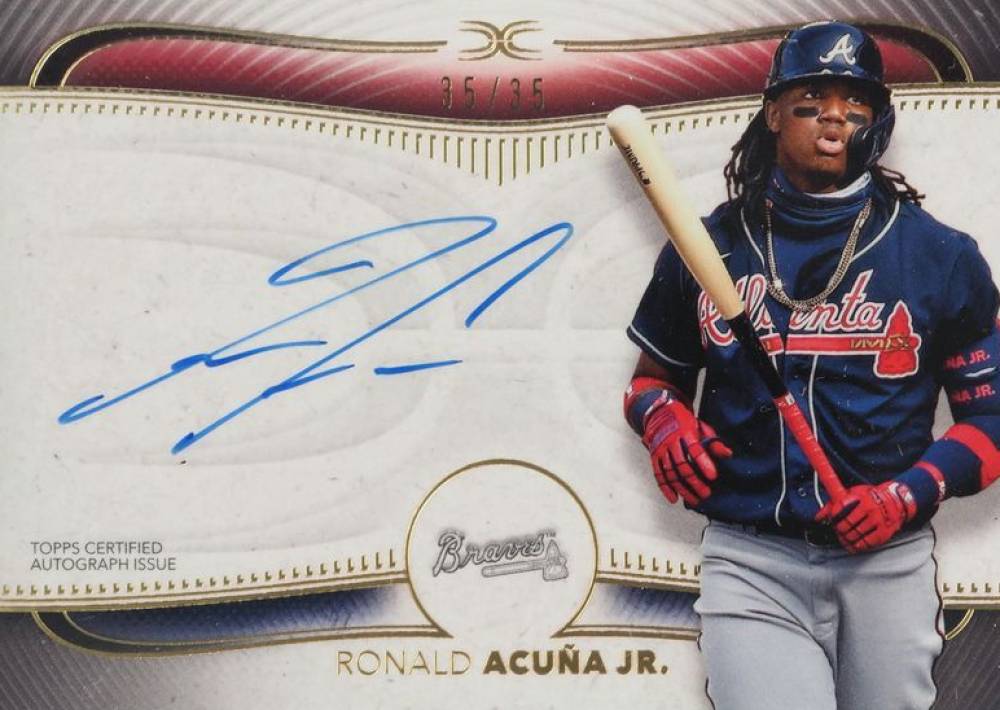 2021 Topps Definitive Definitive Autograph Collection Ronald Acuna Jr. #RAJ Baseball Card