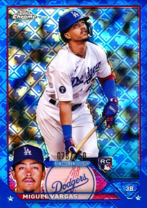 2023 Topps Chrome Logofractor Edition Miguel Vargas #161 Baseball Card
