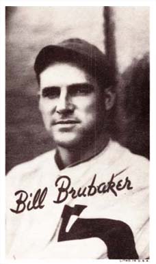 1936 Goudey Premiums-Type 1-Wide Pen Bill Brubaker # Baseball Card