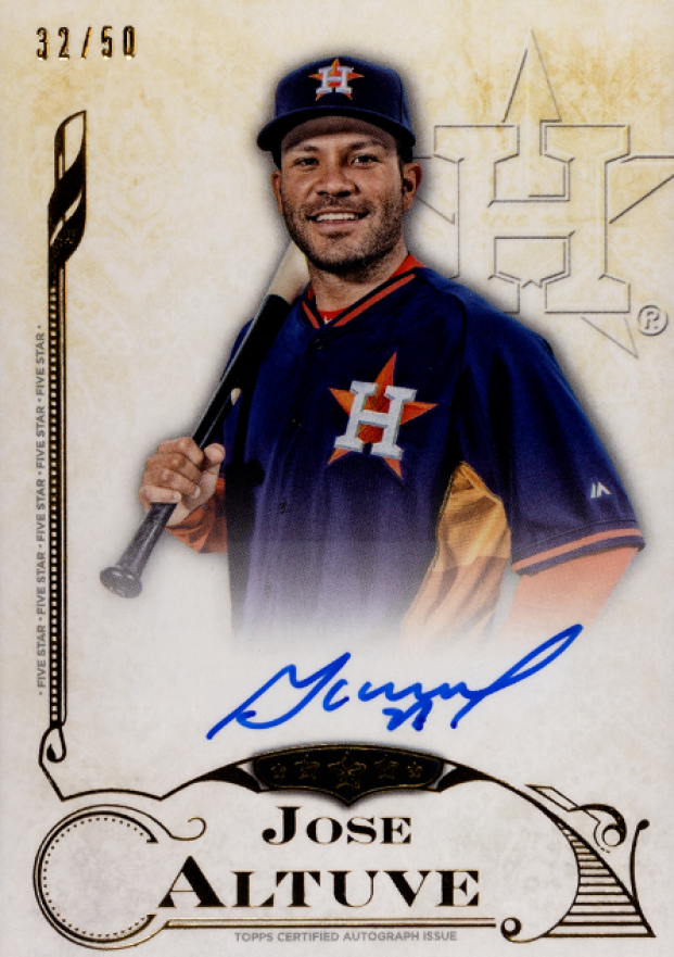 2015 Topps Five Star Autographs Jose Altuve #FSAJAL Baseball Card