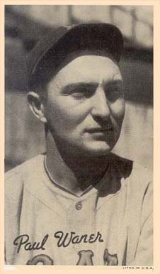 1936 Goudey Premiums-Type 1-Wide Pen Paul Waner # Baseball Card