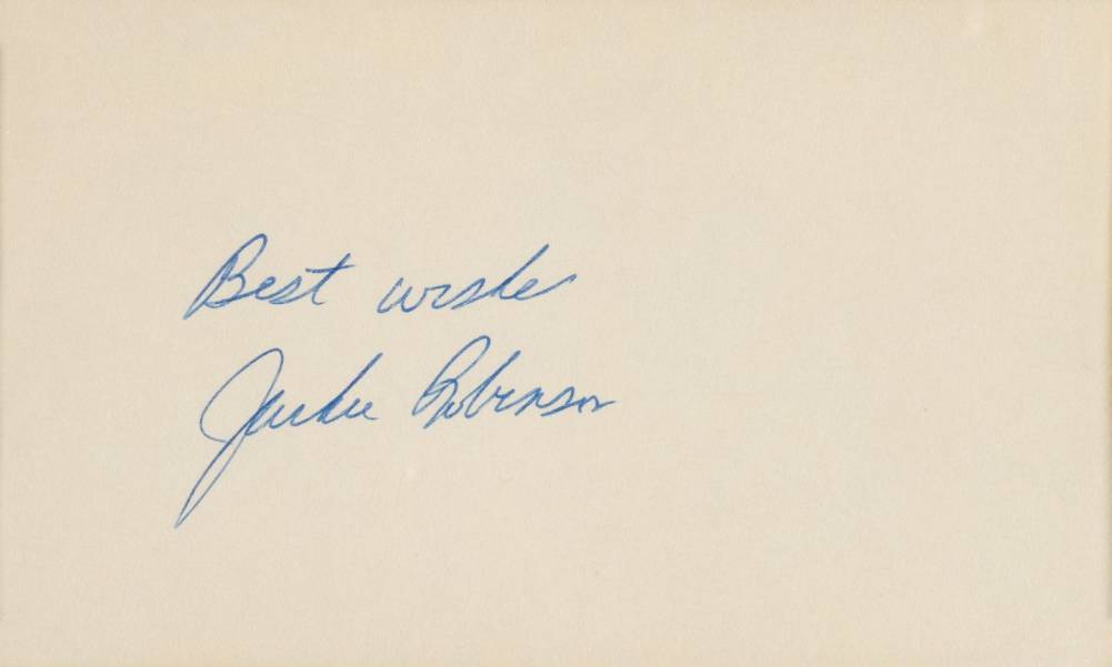 1999 Hall of Fame Autographs Jackie Robinson # Baseball Card