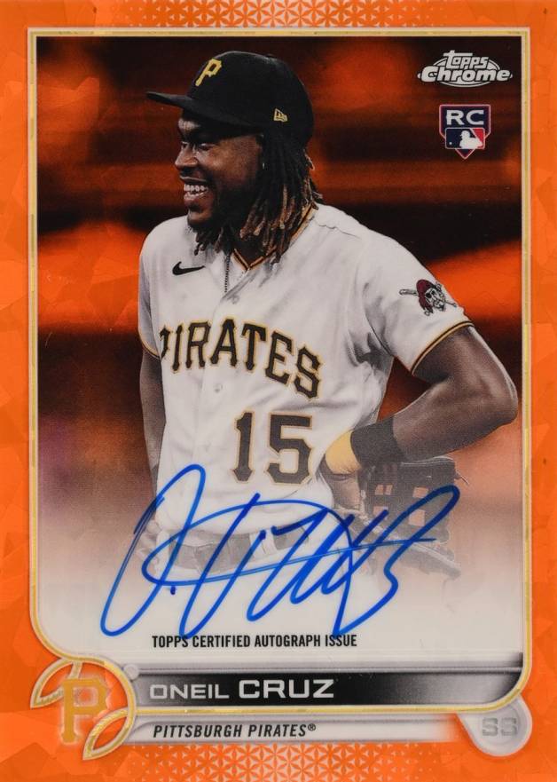 2022 Topps Chrome Update Sapphire Edition Rookie Autographs Oneil Cruz #OC Baseball Card