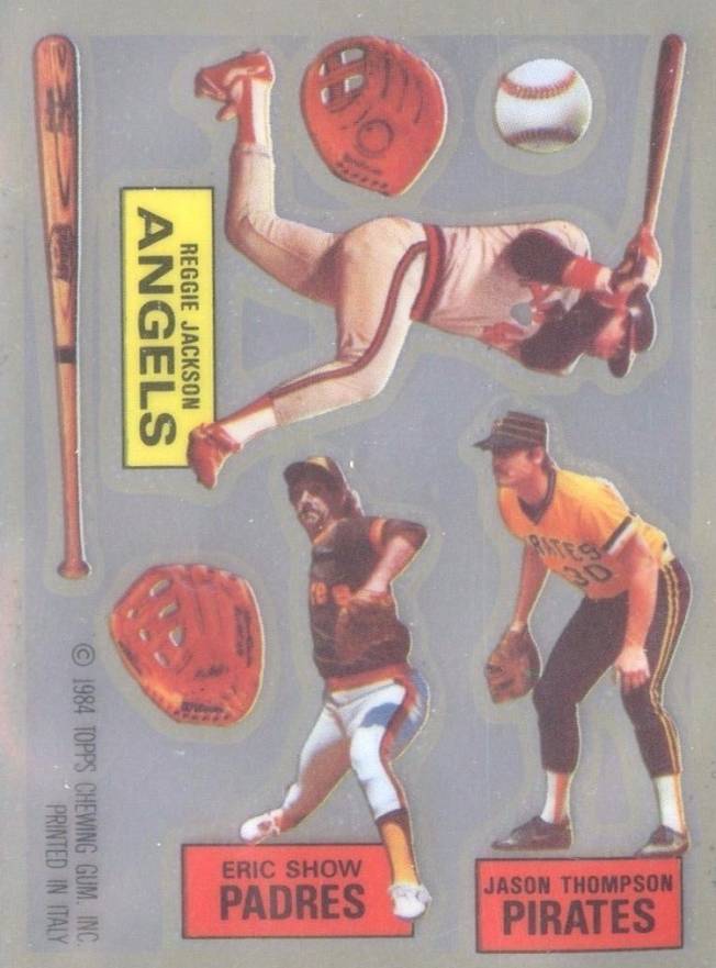 1984 Topps Rub Downs Reggie Jackson # Baseball Card