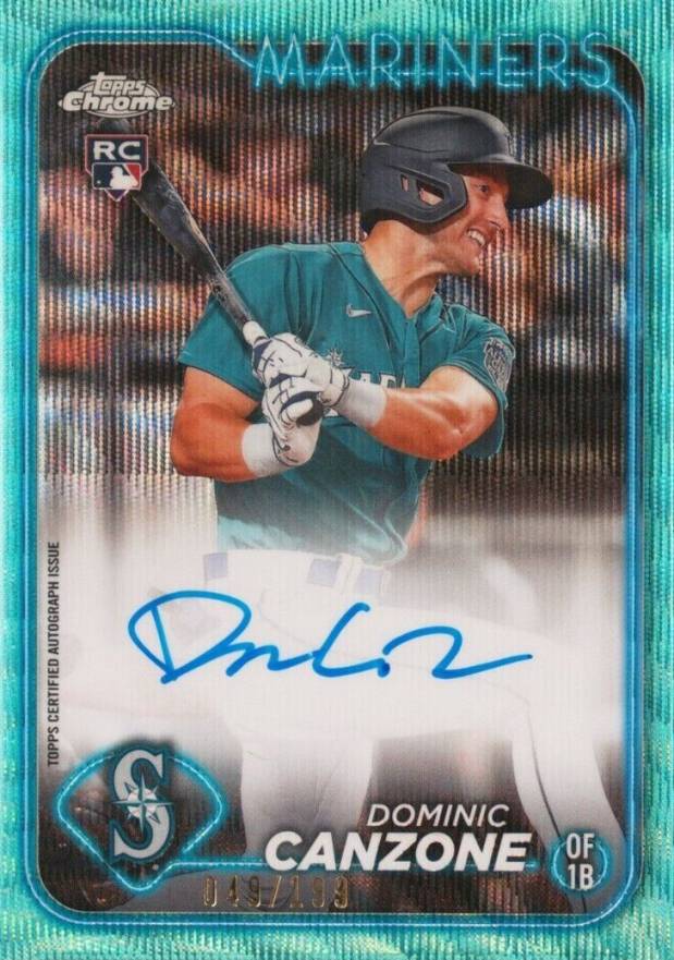 2024 Topps Chrome Rookie Autographs Dominic Canzone #RADC Baseball Card