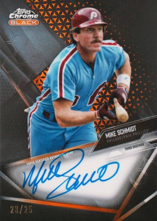 2021 Topps Chrome Black Autographs Mike Schmidt #MS Baseball Card