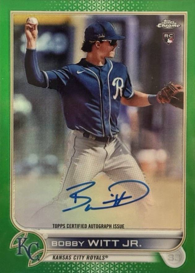 2022 Topps Chrome Rookie Autographs Bobby Witt Jr. #RABW Baseball Card