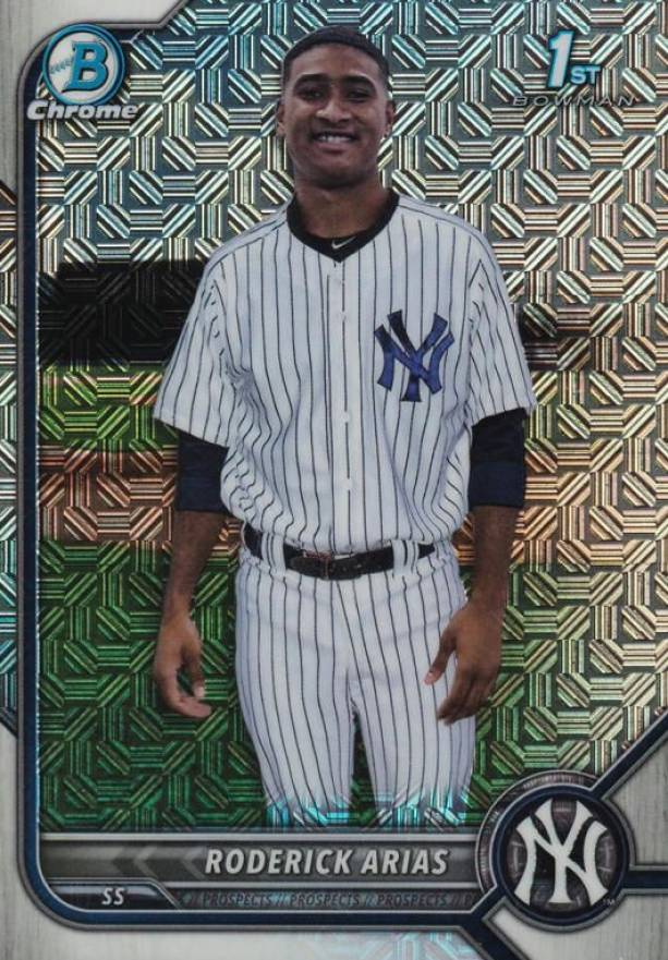 2022 Bowman Mega Box Chrome Roderick Arias #153 Baseball Card