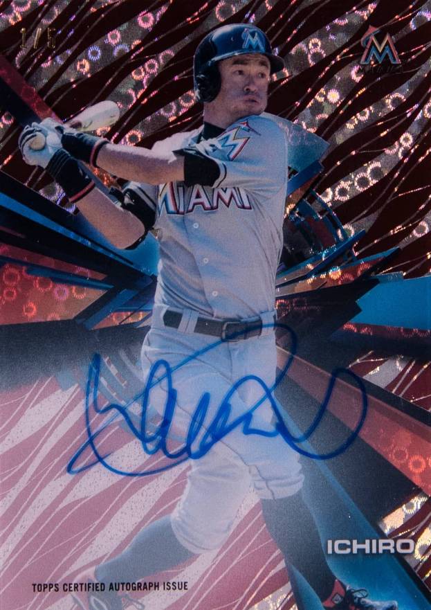 2015 Topps High Tek Autographs Ichiro Suzuki #HT-I Baseball Card
