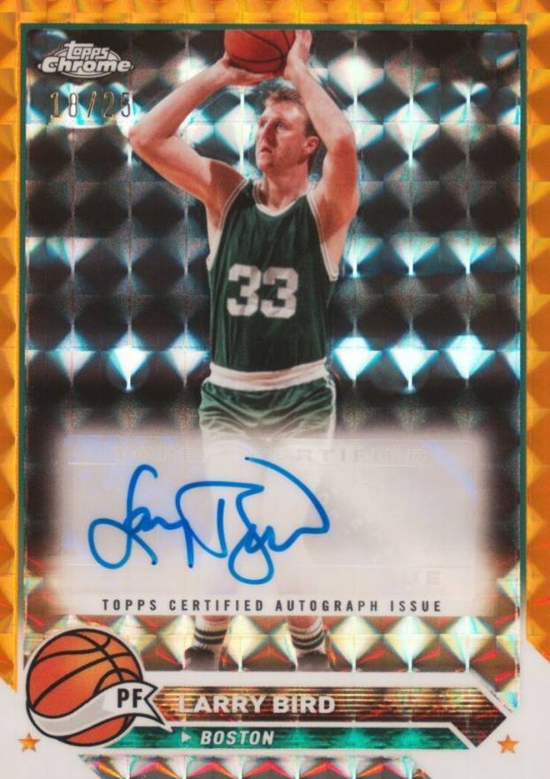 2023 Topps Chrome Topps Chrome Autographs Larry Bird #CGLB Basketball Card