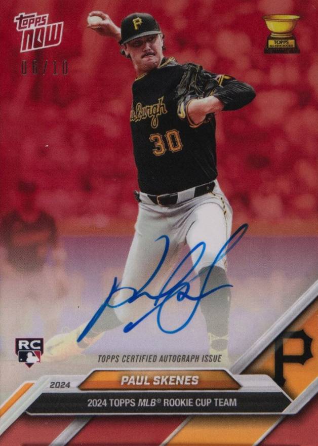 2024 Topps Now MLB Rookie Cup Team Set Paul Skenes #RC10A Baseball Card