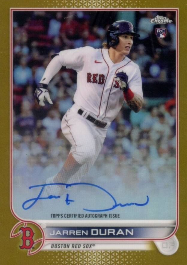 2022 Topps Chrome Rookie Autographs Jarren Duran #RAJD Baseball Card