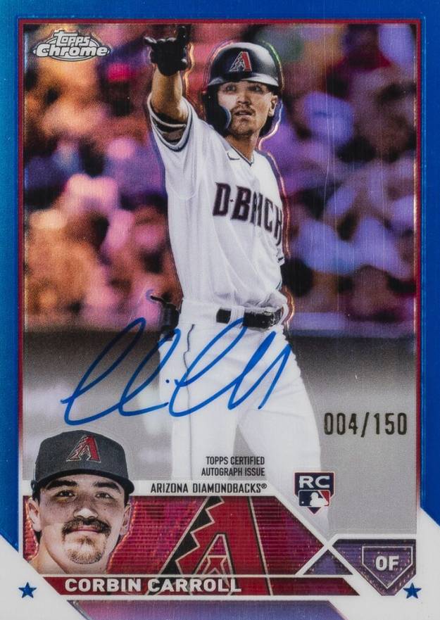 2023 Topps Chrome Rookie Autograph Corbin Carroll #RACCA Baseball Card