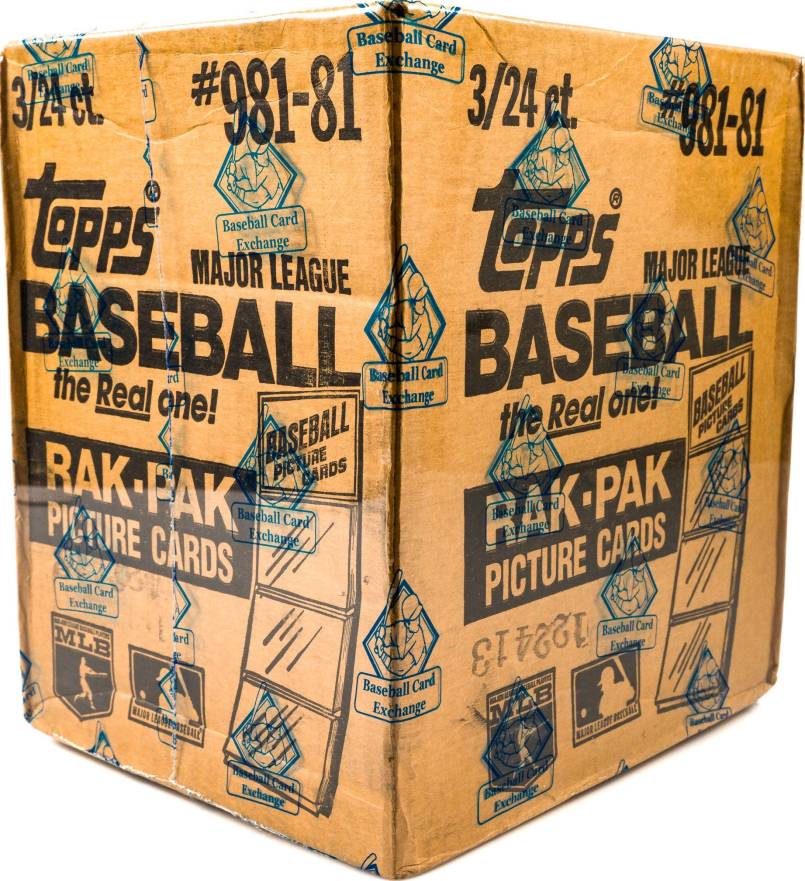 1981 Topps Rack Pack Box Case #RPBC Baseball Card