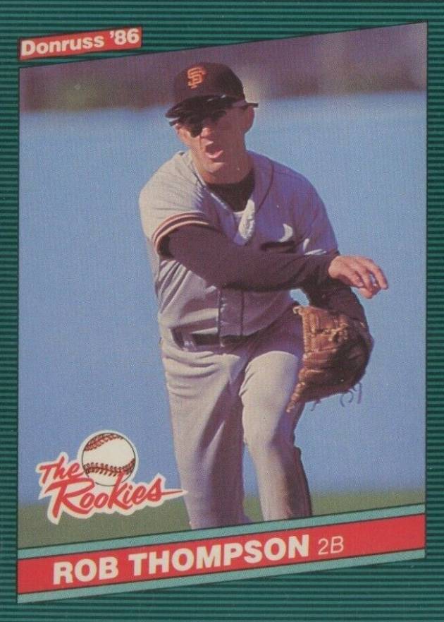 1986 Donruss Rookies Rob Thompson #39 Baseball Card